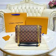 	 Bagsaaa Louis Vuitton Vavin bag PM Damier Ebene Orange - 25 x 17 x 9.5 cm - 3