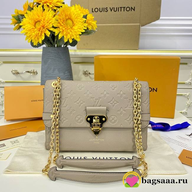 	 Bagsaaa Louis Vuitton Vavin bag PM Monogram Empreinte Taupe - 25 x 17 x 9.5 cm - 1