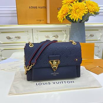 	 Bagsaaa Louis Vuitton Vavin bag PM Monogram Empreinte Dark Blue - 25 x 17 x 9.5 cm