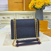 	 Bagsaaa Louis Vuitton Vavin bag PM Monogram Empreinte Dark Blue - 25 x 17 x 9.5 cm - 2