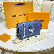 	 Bagsaaa Louis Vuitton Vavin WOC Bag Monogram Empreinte Blue 21cm - 3