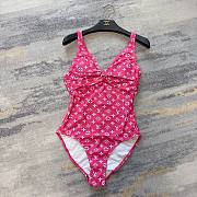 Bagsaaa Louis Vuitton Swimsuit One Piece Monogram (pink & Brown) - 1