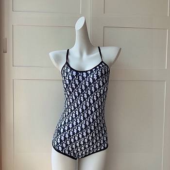 Bagsaaa Dior Swimsuit One Piece Obique Blue 02