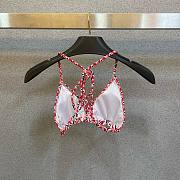 	 Bagsaaa Louis Vuitton Monogram Flower Tile Red Bikini - 4