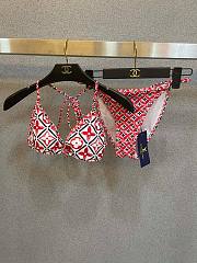 	 Bagsaaa Louis Vuitton Monogram Flower Tile Red Bikini - 5