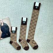 Bagsaaa Gucci Brown Socks Set 3 - 1