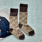 Bagsaaa Gucci Brown Socks Set 3 - 4