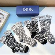 Bagsaaa dior Oblique Jacquard Socks Set - 5
