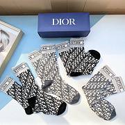 Bagsaaa dior Oblique Jacquard Socks Set - 6