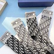 Bagsaaa dior Oblique Jacquard Socks Set - 4