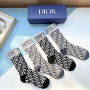 Bagsaaa dior Oblique Jacquard Socks Set - 2