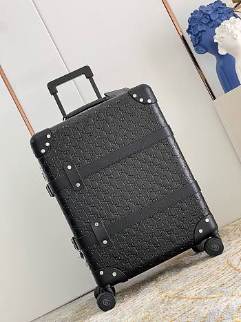 Bagsaaa Gucci X Globe-Trotter GG Supreme cabin case black leather