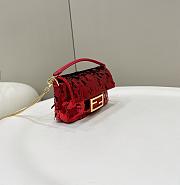 Bagsaaa Baguette Mini Red sequin bag -19*5*11cm - 4