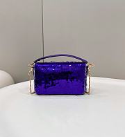 	 Bagsaaa Baguette Mini Purple sequin bag -19*5*11cm - 6
