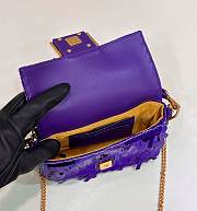 	 Bagsaaa Baguette Mini Purple sequin bag -19*5*11cm - 5