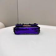 	 Bagsaaa Baguette Mini Purple sequin bag -19*5*11cm - 3