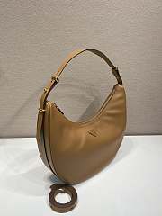 Bagsaaa Prada Arque large leather shoulder bag brown - 35*22.5*8cm - 3