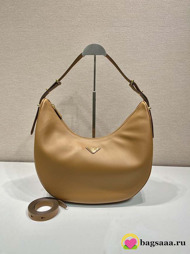 Bagsaaa Prada Arque large leather shoulder bag brown - 35*22.5*8cm - 1