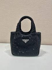 Bagsaaa Prada crystal-embellished black - 18*16*10cm - 1
