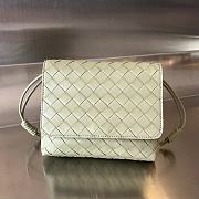 	 Bagsaaa Bottega Veneta Mini Leather Intrecciato Cross-Body Bag Green - 19*15*6cm - 1