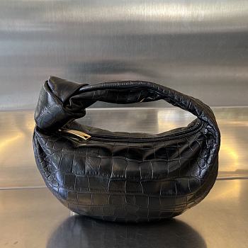 Bagsaaa Bottega Veneta Jodie Black Crocodile Leather - 28*23*8cm