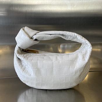 	 Bagsaaa Bottega Veneta Jodie White Crocodile Leather - 28*23*8cm