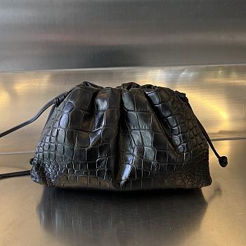 Bagsaaa Bottega Veneta Mini Pouch Black Crocodile Leather -  22*13*5cm