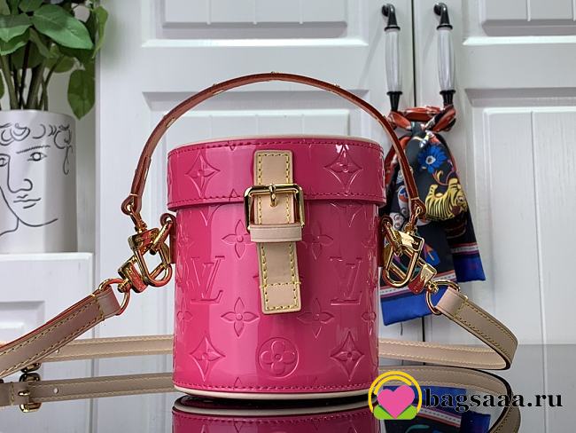 	 Bagsaaa Louis Vuitton Astor Monogram Vernis Leather Pink - 12*14.2*12cm - 1