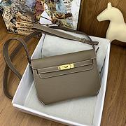 	 BAGSAAA HERMES KELLY DEPECHES 25 POUCH GREY - 6
