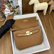 	 BAGSAAA HERMES KELLY DEPECHES 25 POUCH BROWN - 6