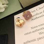 Bagsaaa Van Cleef & Arpels Clover Pink & Goldr Earrings - 2