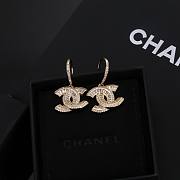 Bagsaaa Chanel CC Stud Earrings With Ear Spike Style - 2