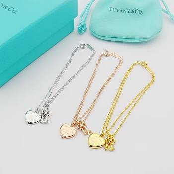 Bagsaaa Tiffany & Co Heart Lock Bracelet 