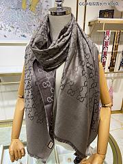 Bagsaaa Gucci GG Ebony Taupe Scarf  - 5