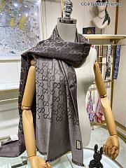 Bagsaaa Gucci GG Ebony Taupe Scarf  - 3