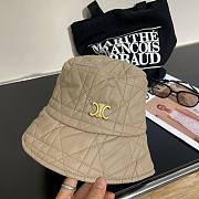 Bagsaaa Dior Bucket Leather Beige Hat  - 4