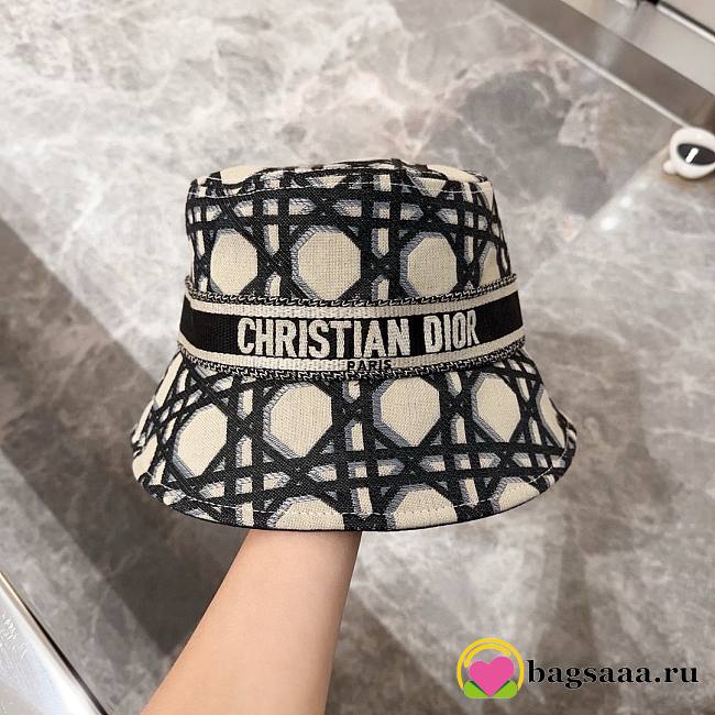 BAGSAAA DIOR D-BOBBY MACROCANNAGE SMALL BRIM BUCKET HAT - 1