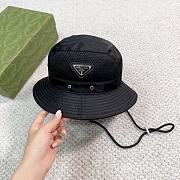 Bagsaaa Prada Nylon Bucket Black Hat - 4