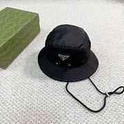 Bagsaaa Prada Nylon Bucket Black Hat - 1