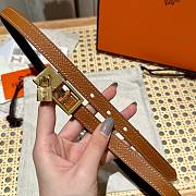 Bagsaaa Hermes Lock Epsom Leather Belt Brown - 4