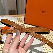 Bagsaaa Hermes Lock Epsom Leather Belt Brown - 2