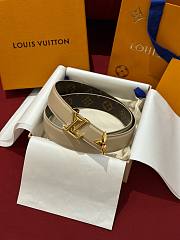 	 Bagsaaa Louis Vuitton Monogram Belt In White - 3