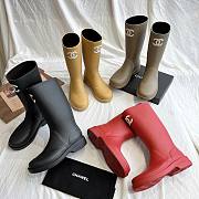 Bagsaaa CHANEL 22A Long Boots Caoutchouc Rubber CC - 1