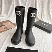 Bagsaaa CHANEL 22A Long Boots Caoutchouc Rubber CC - 4