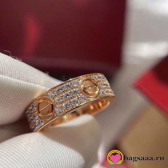 	 Bagsaaa Cartier Love Ring Diamond Paved 6.5mm - 1