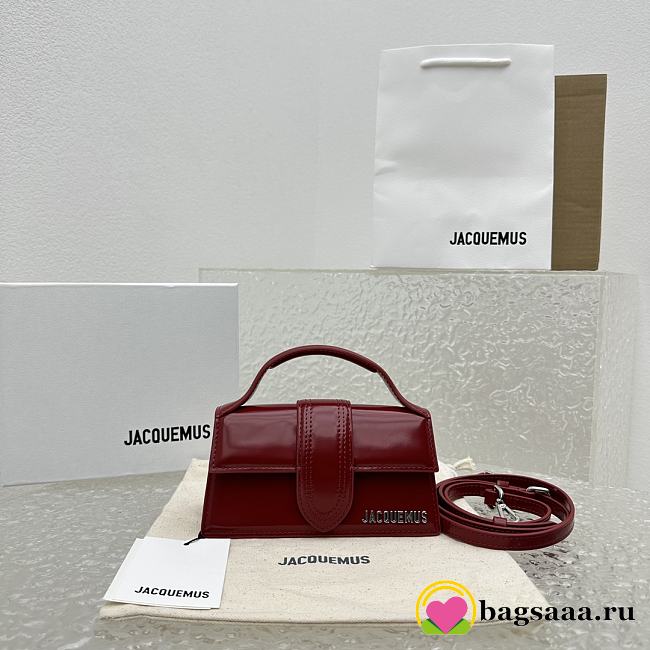 Bagsaaa Jacquemus Le Bambino leather mini red handbag - 18*6*7CM - 1