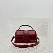 Bagsaaa Jacquemus Le Bambino leather mini red handbag - 18*6*7CM - 4