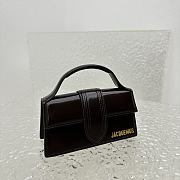 	 Bagsaaa Jacquemus Le Bambino leather mini dark brown patent leather - 18*6*7CM - 5