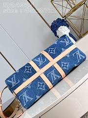 Bagsaaa Louis Vuitton Túi Keepall Bandouliere 45 denim blue - 5