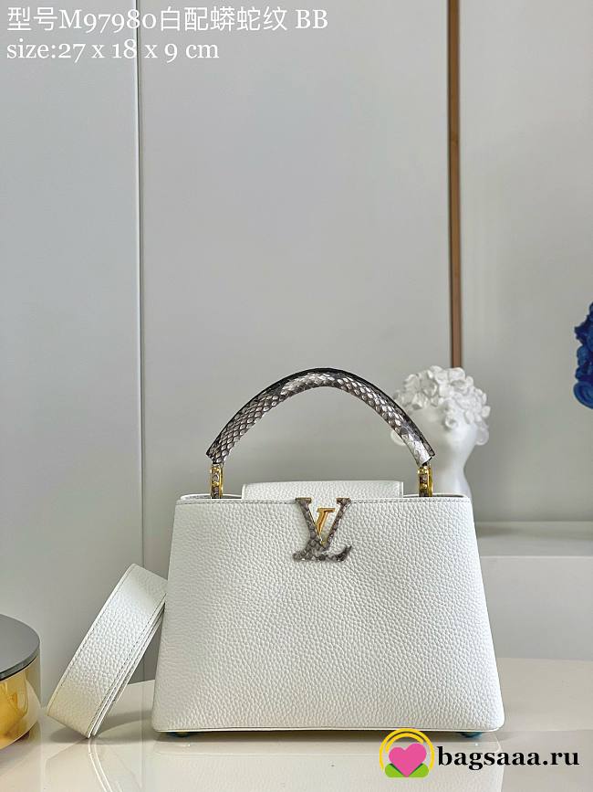 Bagsaaa Louis Vuitton Capucines White - 27cm - 1
